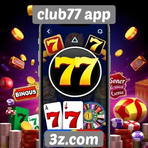 club77 app oferece diversidade de jogos de cassino